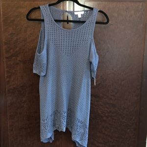 Lauren Conrad knitted shoulder cut out top NWT